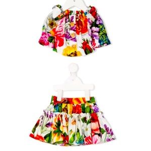 Dolce & Gabbana Floral Kids Matching Set - Multicolor